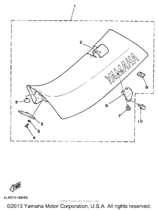 YZ250T Сиденье