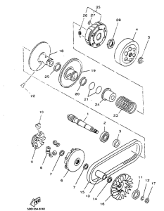 YP125R Сцепление