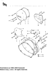 KT250 Крышки двигателя
