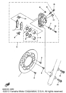 YZ80G1 Передний суппорт