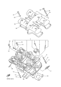 XJ600S Головка цилиндров