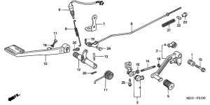 CBX750P2 Brake pedal assy