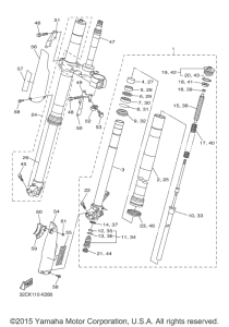 WR250R Передняя вилка