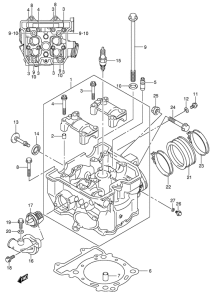 DR-Z400 Головка цилиндров