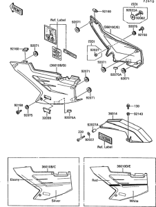 ZX1000 Side covers / chain cover(1 / 2)(zx1000-b1)