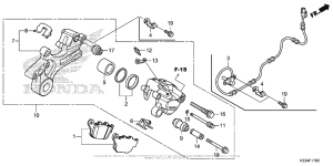 CBR300R Задний суппорт