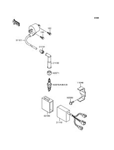 KLX250 Катушка зажигания