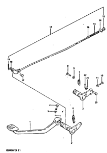 GSX400 Передний суппорт
