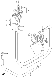 GS500 Топливный кран