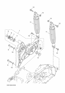 YP400R Rear arm & suspension