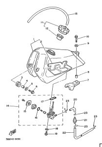 TY250R Топливный бак