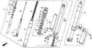 CR125R Front fork 90