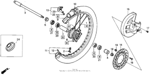 CR250R Переднее колесо