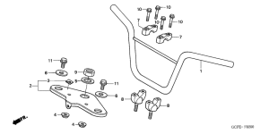 CRF70F Handle pipe / top bridge