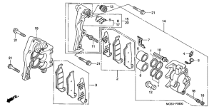 XL650V Передний суппорт