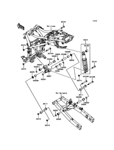 KLE250 サスペンション / ショックアブソーバ