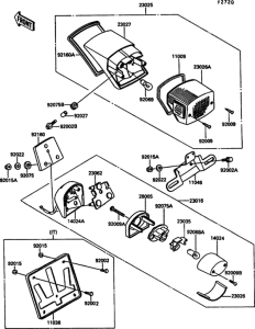 VN1500 Задний фонарь