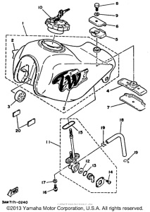 TW200A Топливный бак