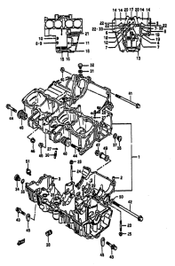 GSX-R1100 Картер двигателя