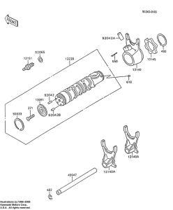 ZX600 Переключение / вилка переключения