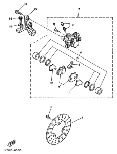 TZR250 Hinterrad-bremssatel