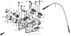 XR200R Head cover 84-85