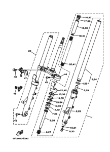XP500 Вилка передней оси