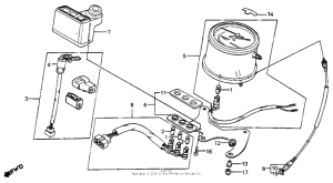 CM200 Speedometer + key set 80