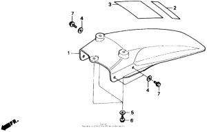 CR80R Задний бампер