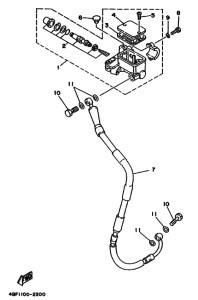 WR200R Передний тормозной цилиндр