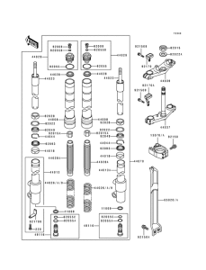 KX100 Вилка передней оси