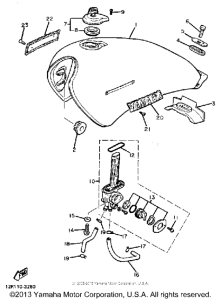 XS400K Топливный бак