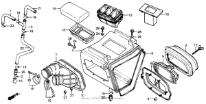 XR200R Air cleaner 84-85