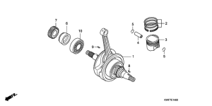 CBF125M Crankshaft / piston