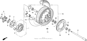 GL1500SE Переднее колесо
