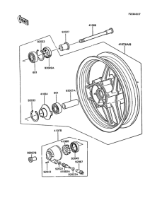 ZX900 Переднее колесо