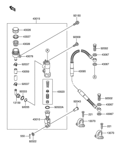 RM100 Задний тормозной цилиндр