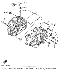 TW200WC Картер двигателя