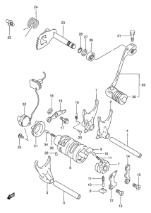 DR650 Переключение передач
