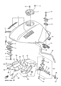 XJ600S Топливный бак