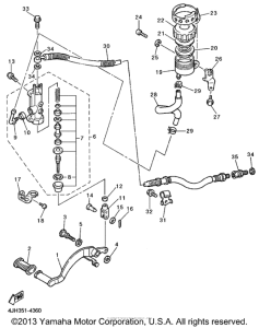 YZF600RHC Задний торм цилиндр