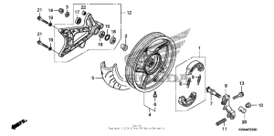 PCX125 Rear wheel + swingarm