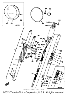 YZ400D Передняя вилка
