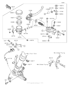 ZX1000 Главный тормозной цилиндр
