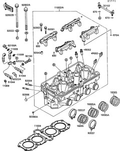ZX750 Головка цилиндров