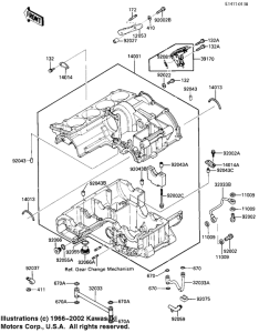 ZX900 Картер двигателя