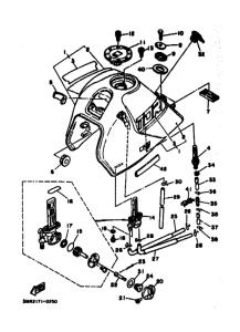 TDR250 TDR250A Tank fuel