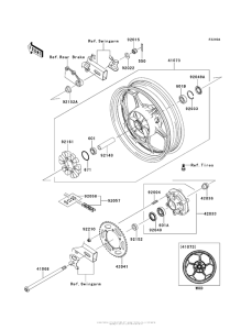 EX300 Rear Wheel / chain (Aesa)
