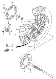 RM-Z450 Rear wheel complete assy