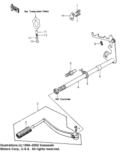 KE125 Переключатель передач